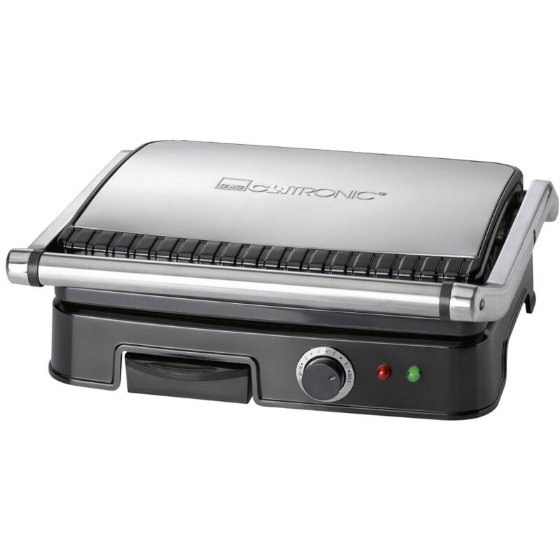 foto del prodotto clatronic kg 3487 elettrico griglia a contatto nero, acciaio inox