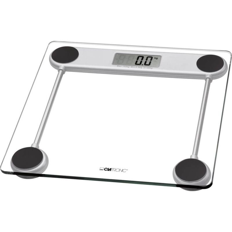 foto del prodotto clatronic pw 3368 bilancia per persone, digitale portata max. 150 kg trasparente