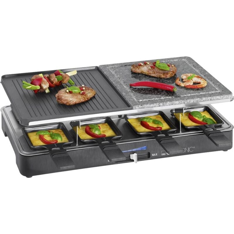 foto del prodotto clatronic rg 3518 raclette 8 vaschette nero