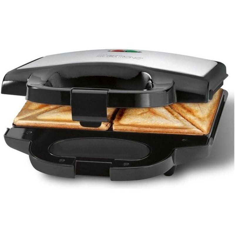 foto del prodotto clatronic - st 3778 sandwich maker 750 w nero, acciaio inox