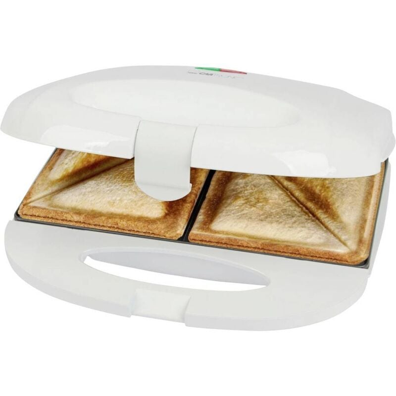 foto del prodotto clatronic st 3813 piastra per sandwich regolazione automatica della temperatura, rivestimento antiaderente bianco
