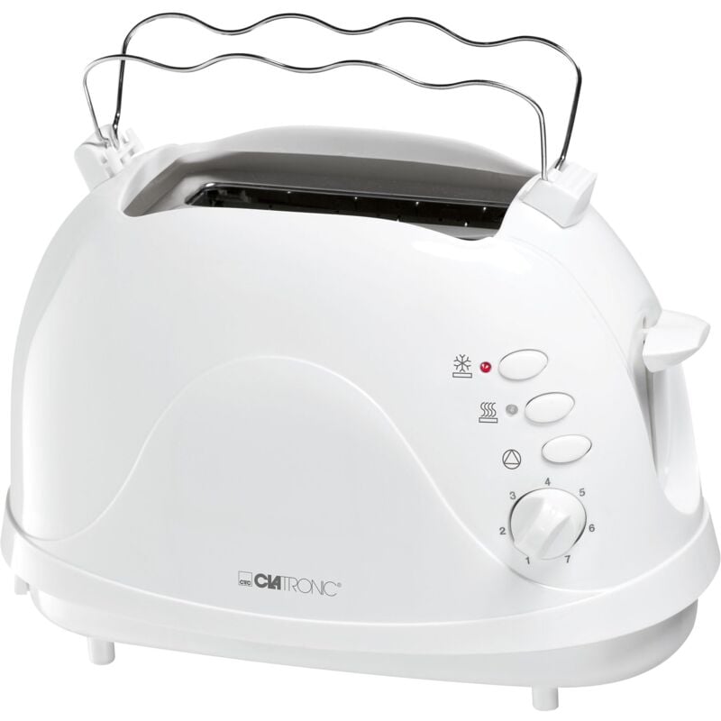 foto del prodotto clatronic tostapane tostapane a 2 fette inserto per panino integrato funzione riscaldamento, scongelamento e sgancio rapido 2 spie di controllo
