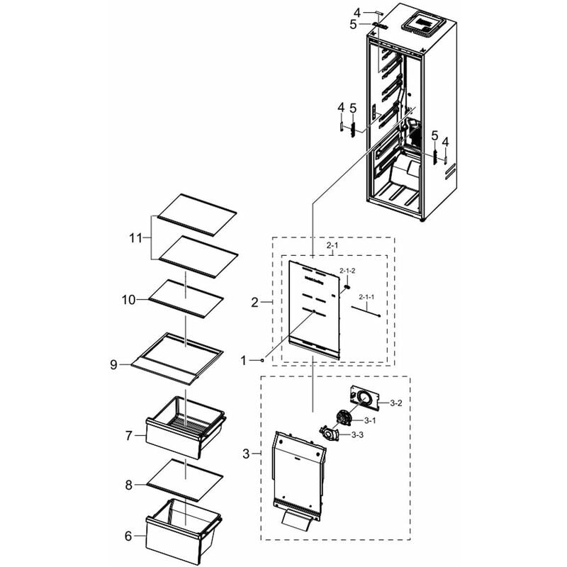 foto del prodotto clayette sup rieure frigorifero, congelatore samsung 4370766