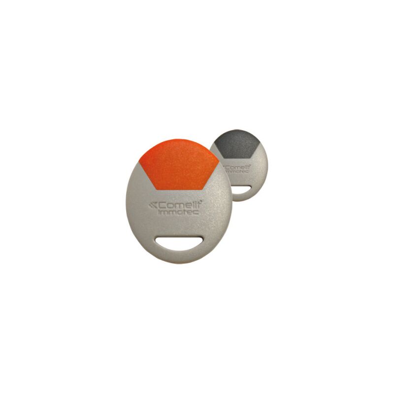 foto del prodotto cle go badge elettronico di prossimit grigio arancione comelit
