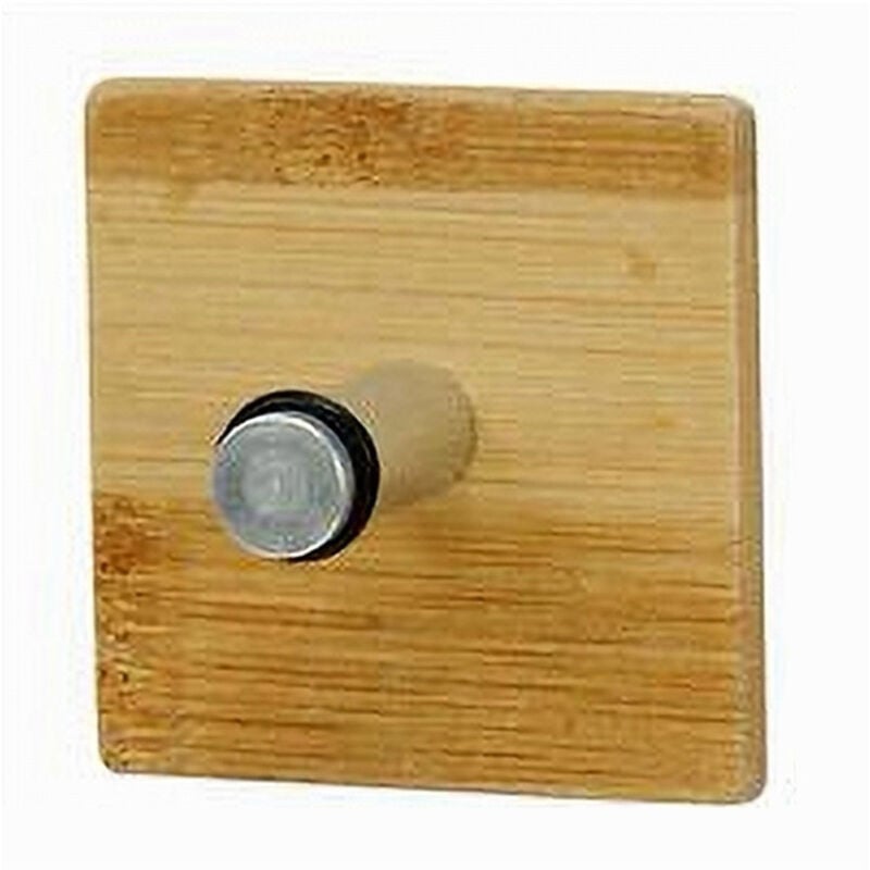 foto del prodotto cleafe appendiabiti appendino parete metallo legno 1 posto gancio vestiti adesivo 79543 