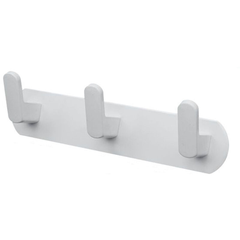 foto del prodotto cleafe appendiabiti con 3 ganci appendino portasciugamano da bagno casa cucina bianco 59742 