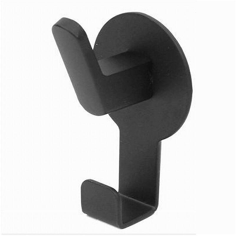 foto del prodotto cleafe - appendino gancio 2 posti porta asciugamano bagno casa cucina nero 7.5 cm 59735 -