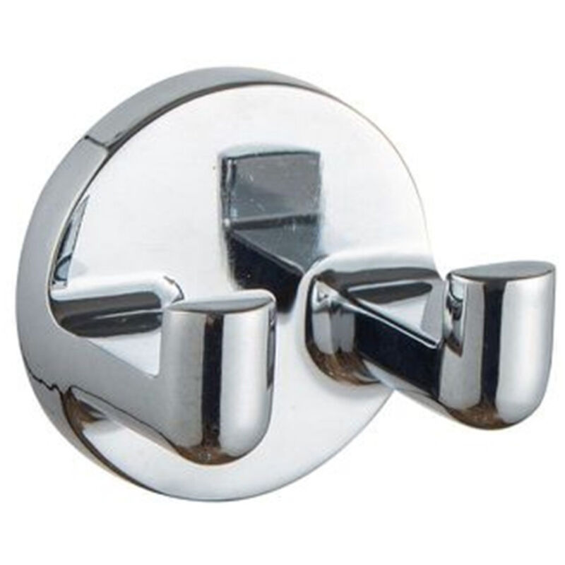 foto del prodotto cleafe appendino gancio doppio appendi porta asciugamani accappatoi cromato bagno 79802 