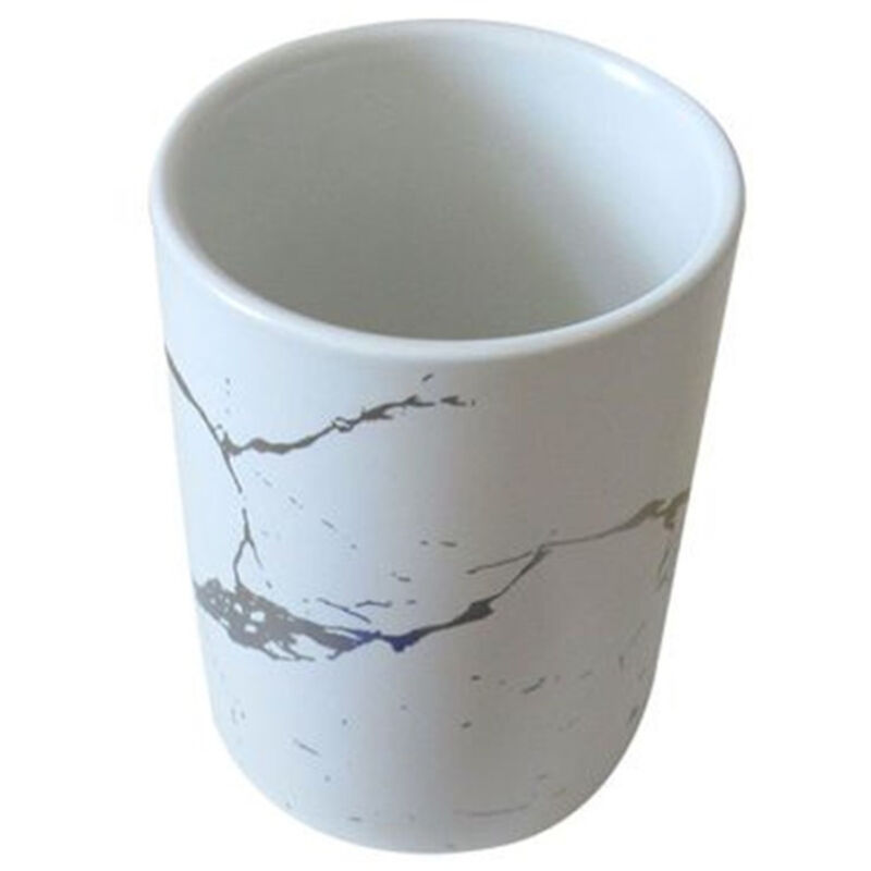foto del prodotto cleafe bicchiere porta spazzolini accessori effetto marmo moderno arredo da bagno 59889 