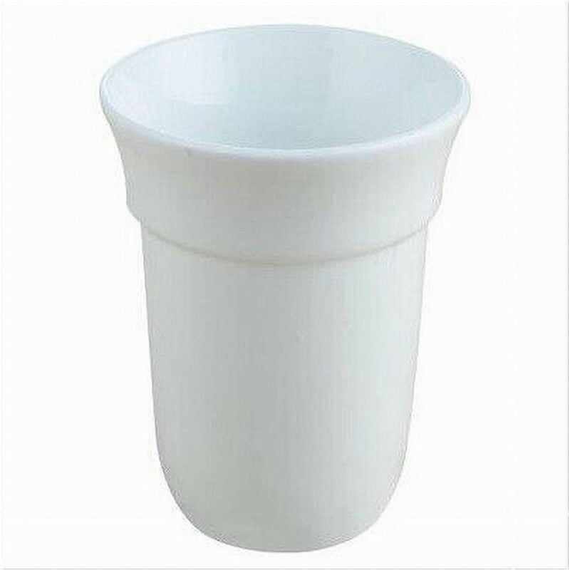 immagine 0 del prodotto cleafe bicchiere ricambio porta scopino wc in ceramica bianca bagno accessorio 59348 