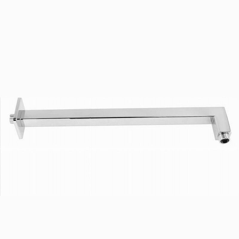 foto del prodotto cleafe braccio doccia in ottone cromato quadrato 40 cm per soffione bagno rosone 59493 