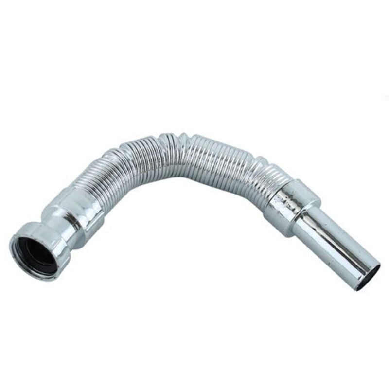 foto del prodotto cleafe canotto tubo di scarico flessibile estensibile lavabo lavello 400 800mm 1 4 10071 