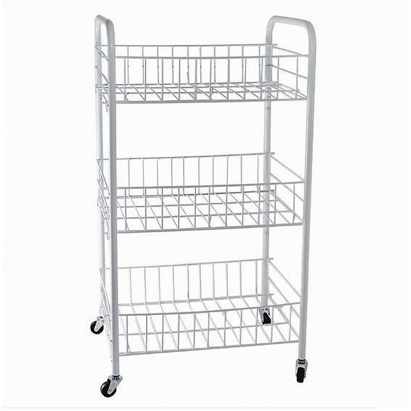 foto del prodotto cleafe - carrello in metallo da bagno portaoggetti 3 ripiani porta oggetti con ruote 52531 -