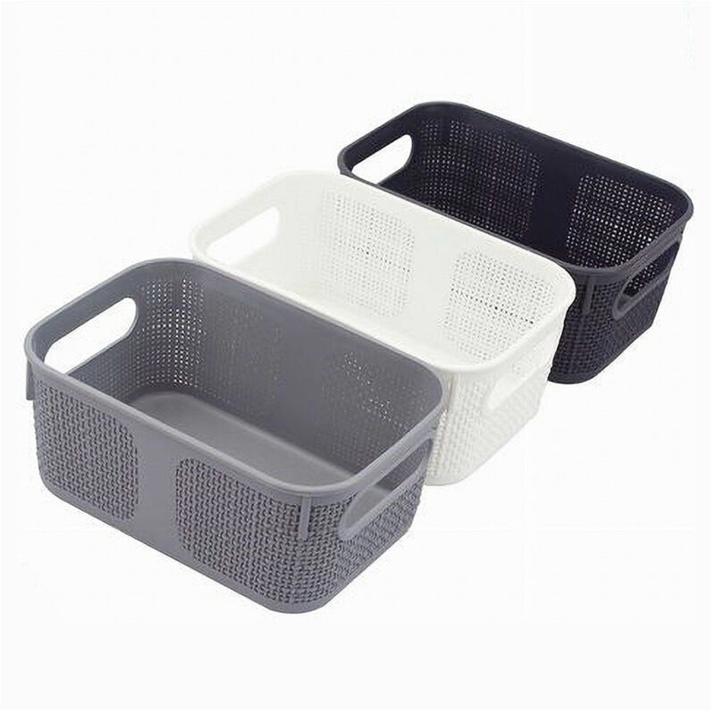 foto del prodotto cleafe cestino cesto porta oggetti organizer rettangolare porta tutto bagno casa 79462 
