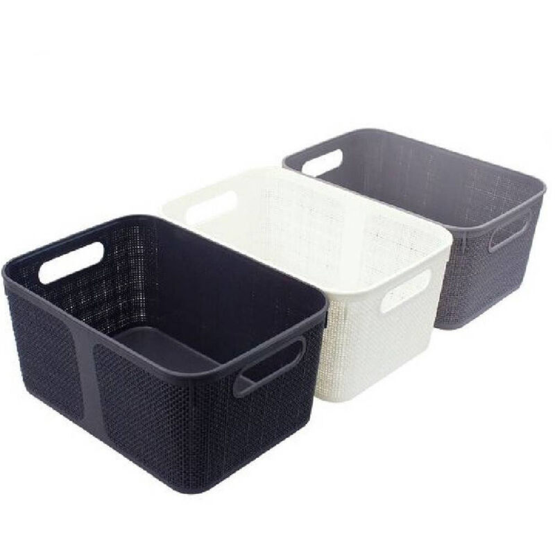 foto del prodotto cleafe cestino porta oggetti organizer rettangolare cesto porta tutto bagno casa 79464 