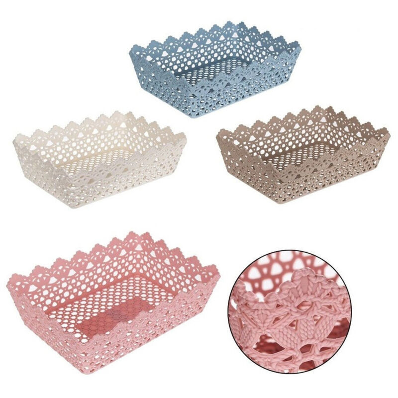 foto del prodotto cleafe - cestino porta tutto oggetti multiuso plastica rettangolare 35x24.5x10.2 cm 79473 -