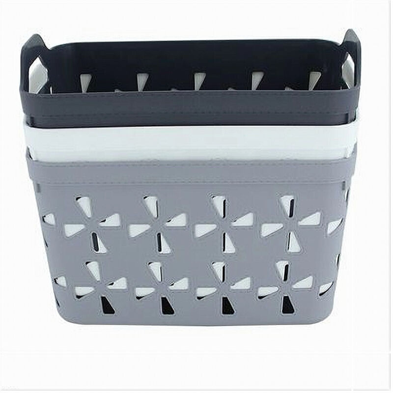 foto del prodotto cleafe cesto porta oggetti cestino porta tutto con maniglie 31x21x21 cm assortiti 10726 