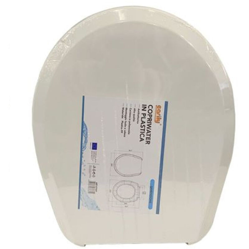 foto del prodotto cleafe copriwater coprivaso sedile wc tavoletta bagno in plastica orhidea bianco 87637 