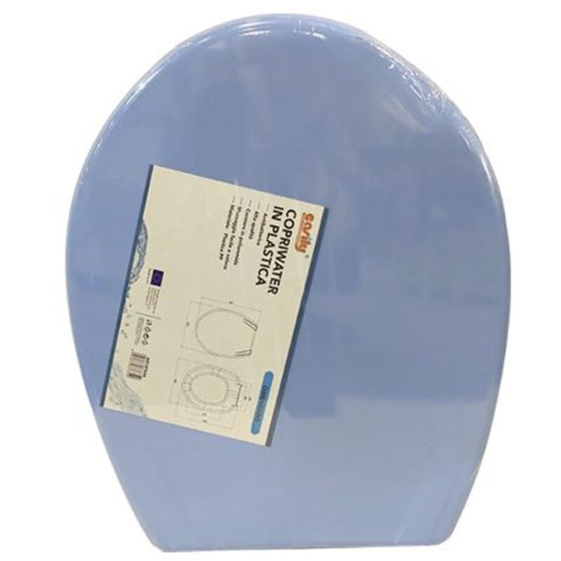 foto del prodotto cleafe copriwater sedile coprivaso wc water bagno in plastica magnolia blu 87634 