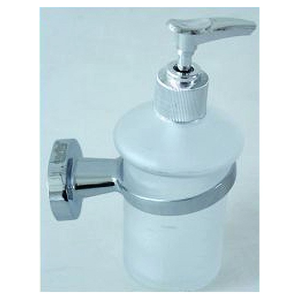 foto del prodotto cleafe dispenser per sapone liquido acciaio vetro fissaggio a parete portasapone 52437a 