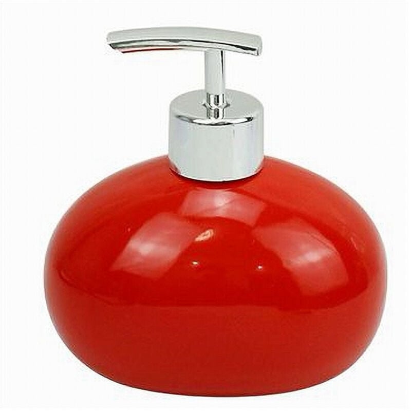 foto del prodotto cleafe dispenser per sapone liquido ceramica rosso dosatore moderno arredo bagno 79260 