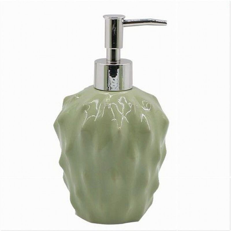 foto del prodotto cleafe dispenser per sapone liquido verde effetto cactus accessorio arredo bagno 79933 