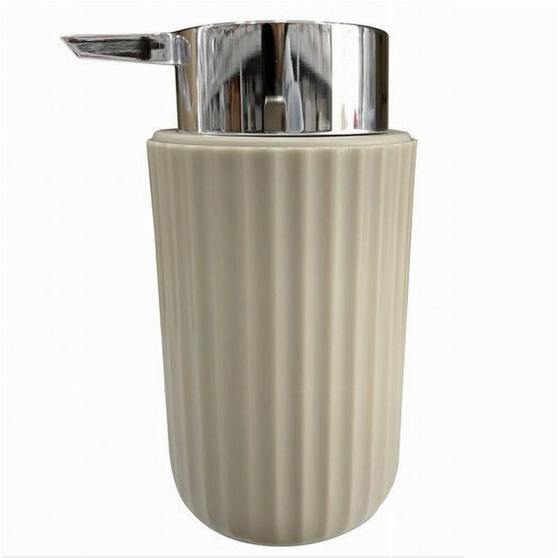 foto del prodotto cleafe dispenser porta sapone liquido accessorio arredo bagno beige decoro pliss 59093 