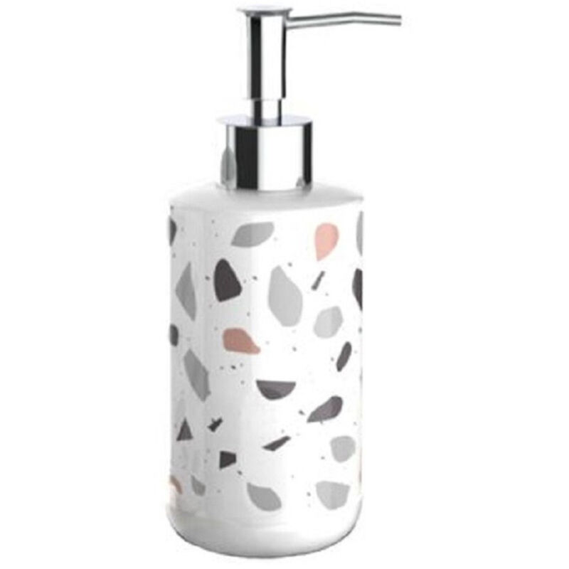 foto del prodotto cleafe dispenser porta sapone liquido graniglia bianco multicolore arredo bagno 69834 