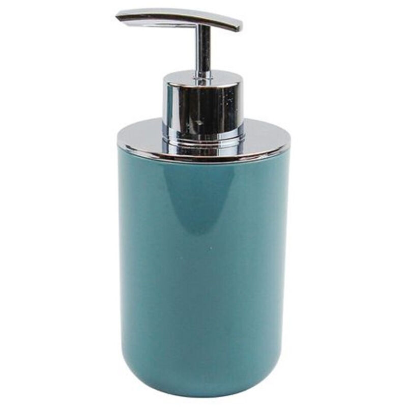 foto del prodotto cleafe dispenser porta sapone liquido verde petrolio silver per ricambio bagno 69473 