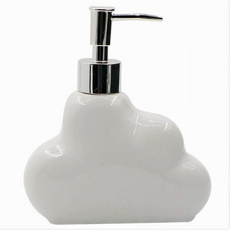 foto del prodotto cleafe dispenser sapone liquido in ceramica bianca forma nuvola accessorio bagno 79936 