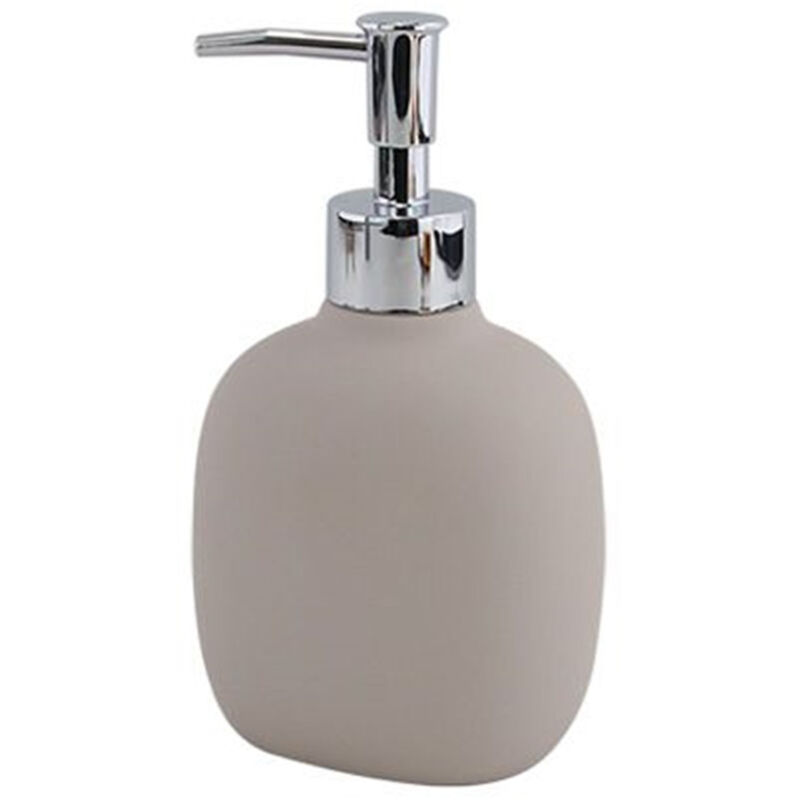 foto del prodotto cleafe dispenser sapone liquido tortora in abs con pompa cromo per bagno accessorio 87813 