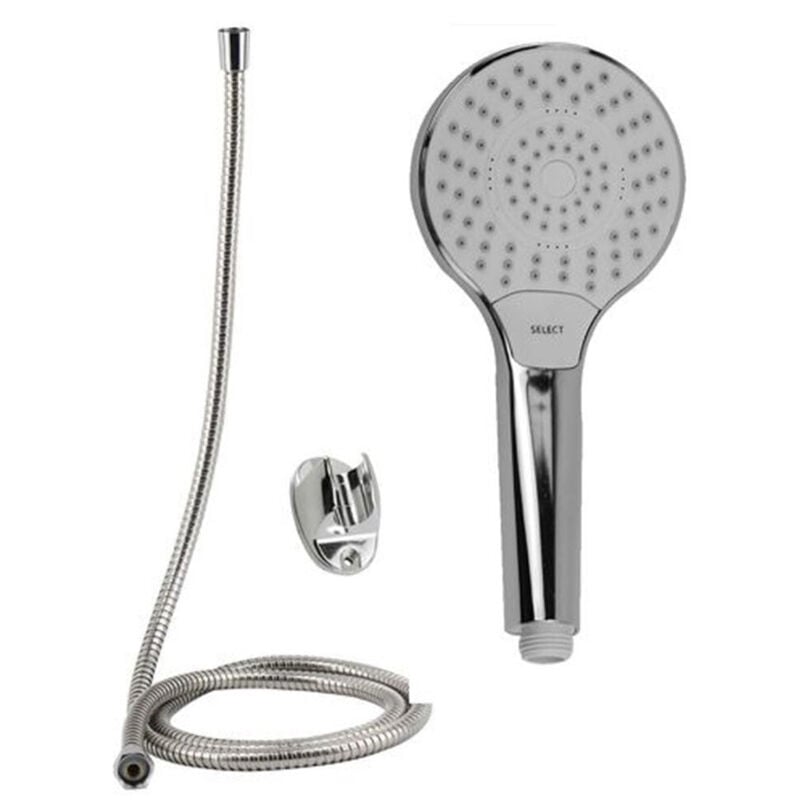 foto del prodotto cleafe kit doccetta 69330 doccino soffione bagno doccia tasto select laccio 1,8mt staffa 