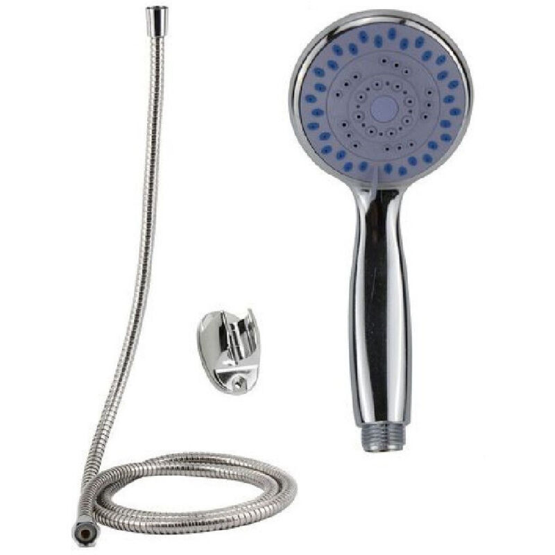 foto del prodotto cleafe kit doccetta bagno doccino soffione doccia con laccio 1,8 mt tondo staffa 69057 