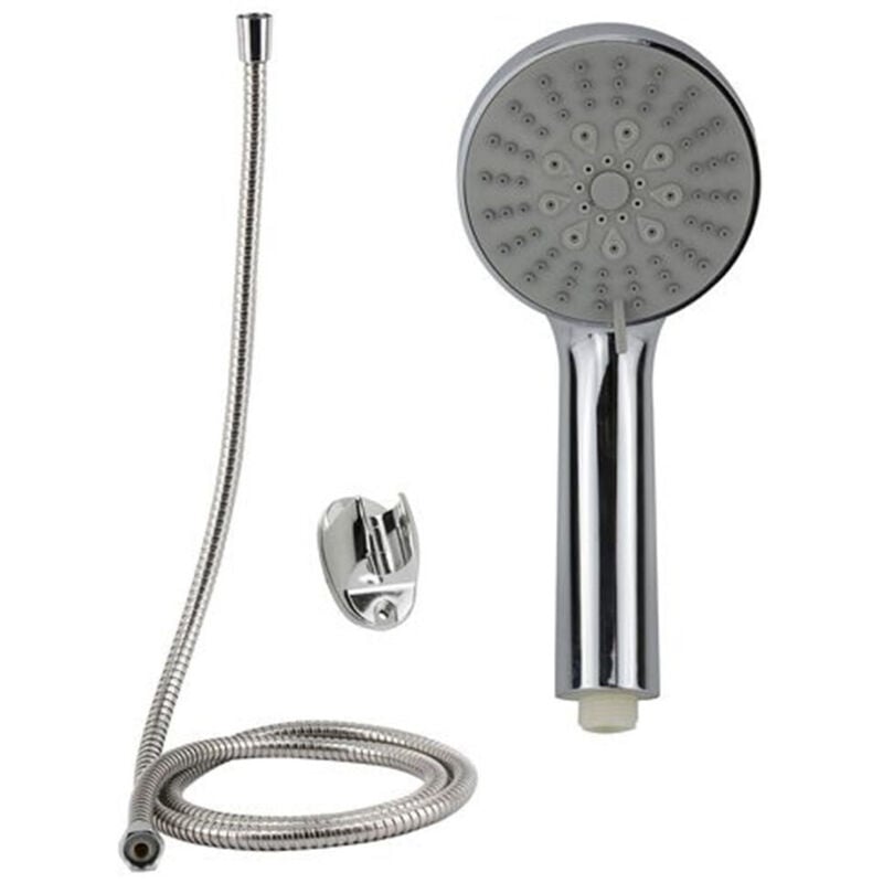 foto del prodotto cleafe kit doccetta bagno doccino tondo soffione doccia con laccio 1,8mt staffa 69043 