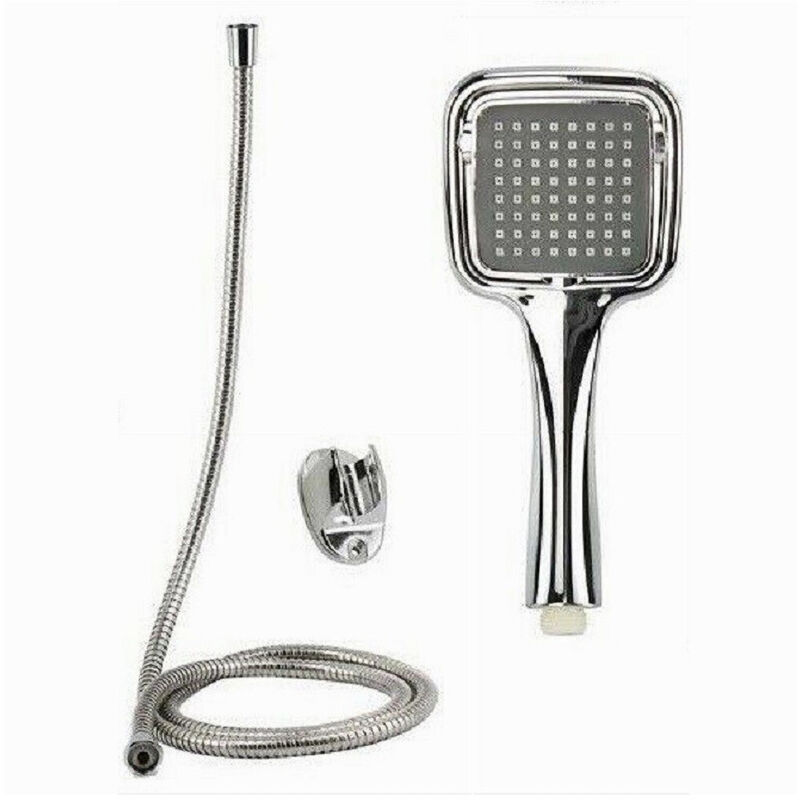 foto del prodotto cleafe kit doccetta doccino soffione doccia bagno laccio 1,8 mt staffa 59171 quadrata 