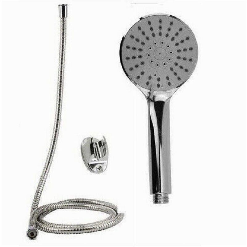 foto del prodotto cleafe kit doccetta doccino soffione doccia bagno tondo con laccio 1,8 mt staffa 69322 
