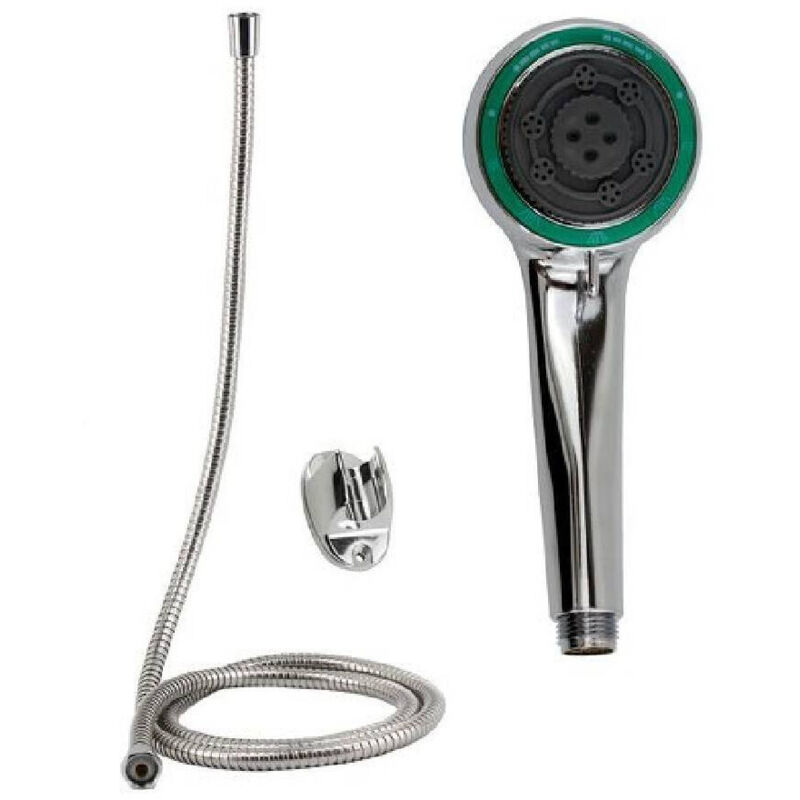 foto del prodotto cleafe - kit doccetta doccino soffione doccia bagno tondo con laccio 1,8mt staffa 69112 -