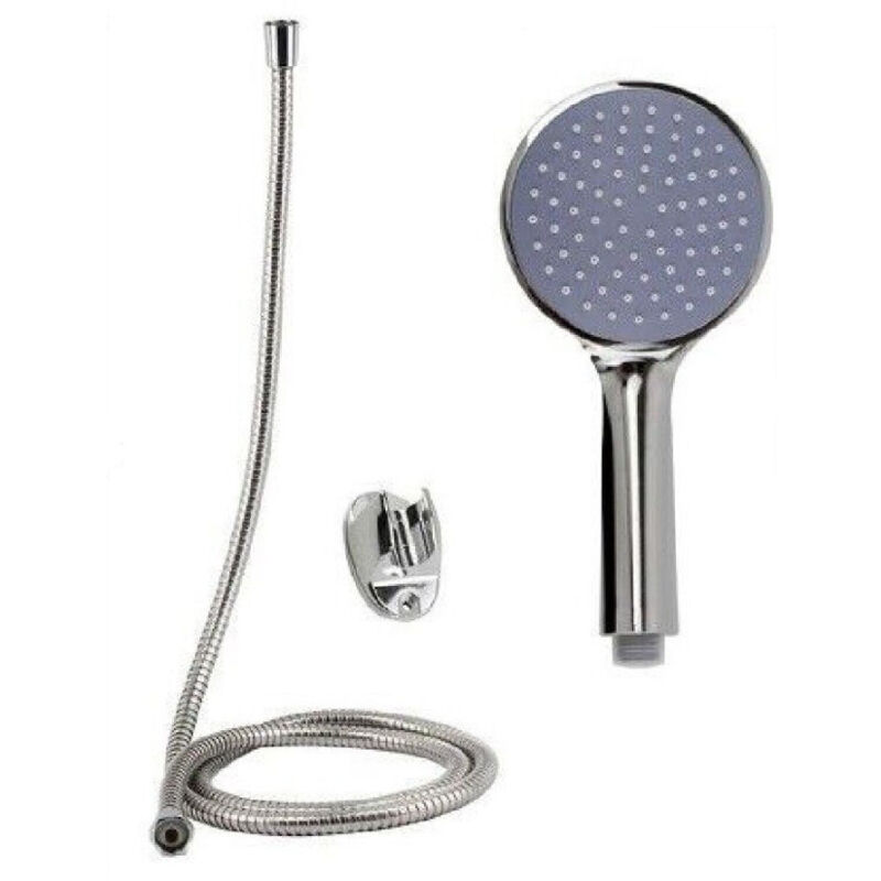 foto del prodotto cleafe kit doccetta doccino soffione tondo doccia bagno con laccio 1,8 mt staffa 69096 