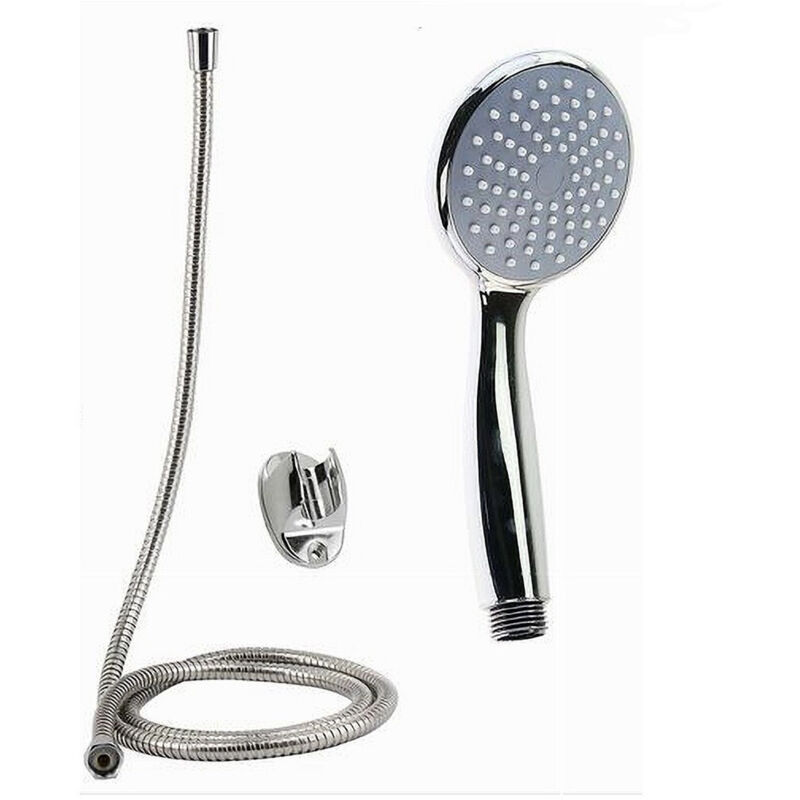 foto del prodotto cleafe kit doccetta doccino tondo soffione doccia bagno con laccio 1,5 mt staffa 79976 
