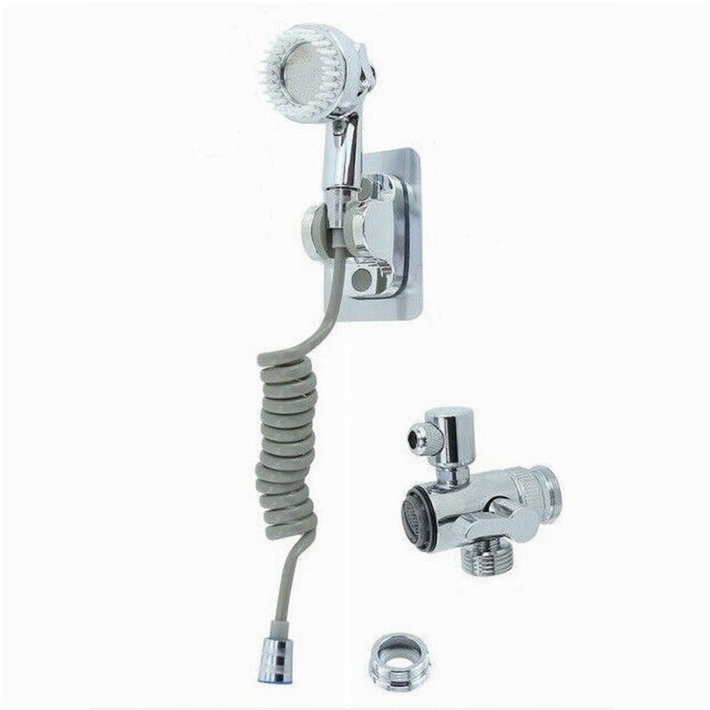 foto del prodotto cleafe kit doccetta per lavandino doccia bagno con supporto staffa deviatore laccio 87500 