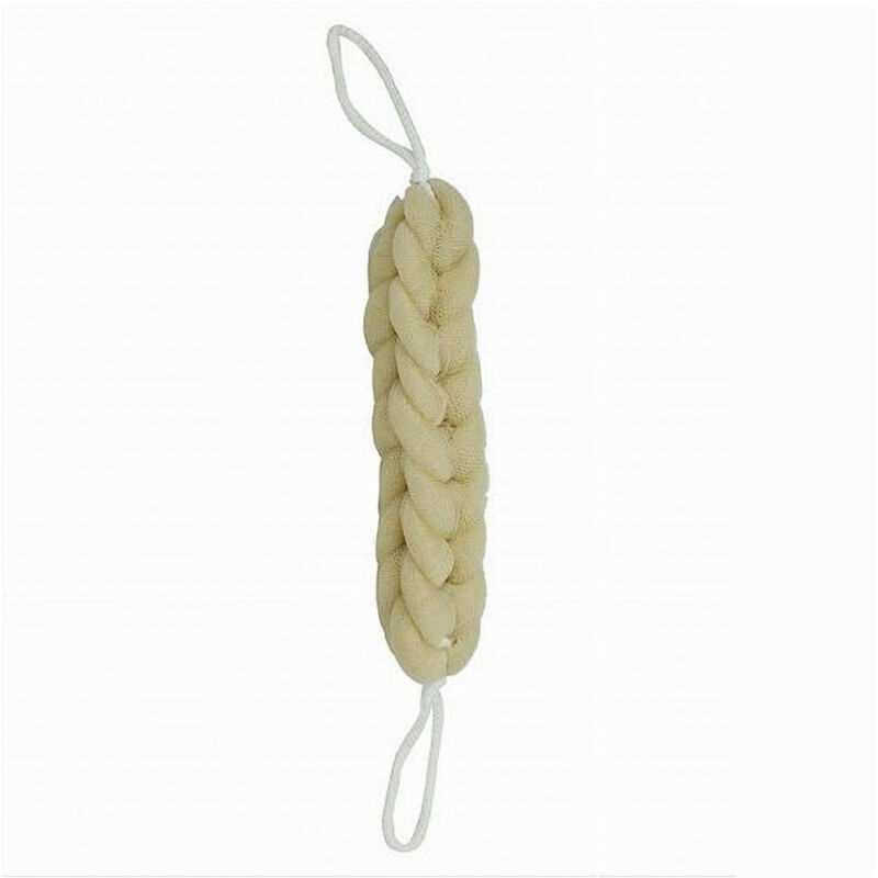 foto del prodotto cleafe lavaschiena spugna rete esfoliante bagno doccia a treccia scrubber 79591 gialla 