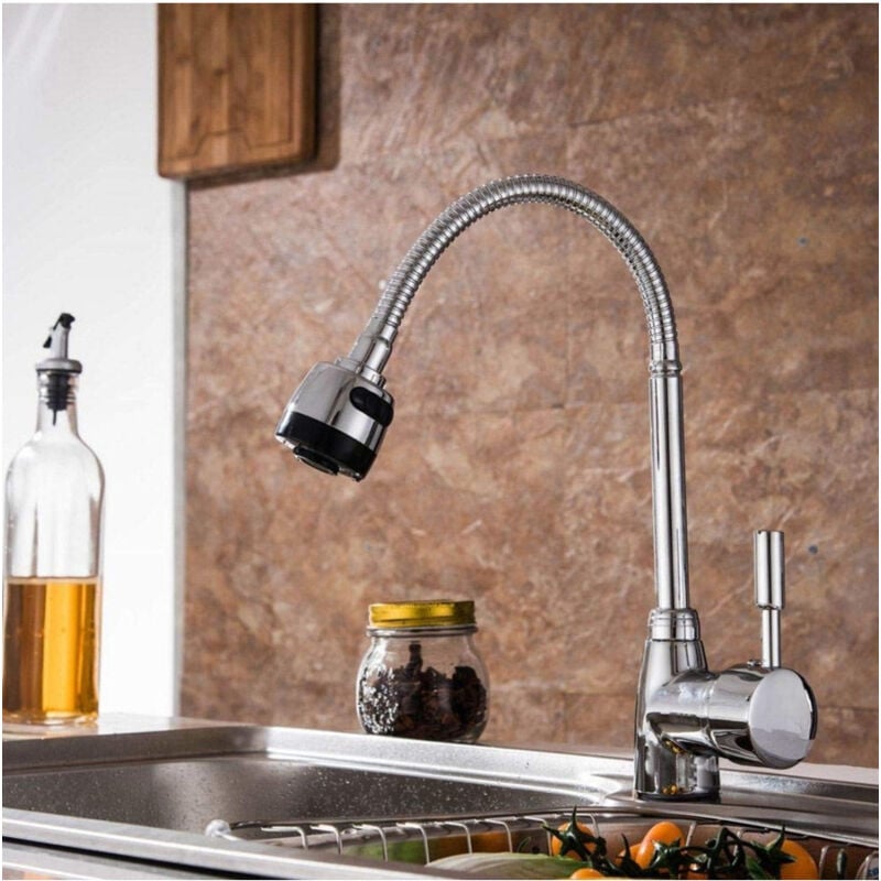 foto del prodotto cleafe miscelatore rubinetto 52814 monoforo monocomando 360 gradi rubinetteria 