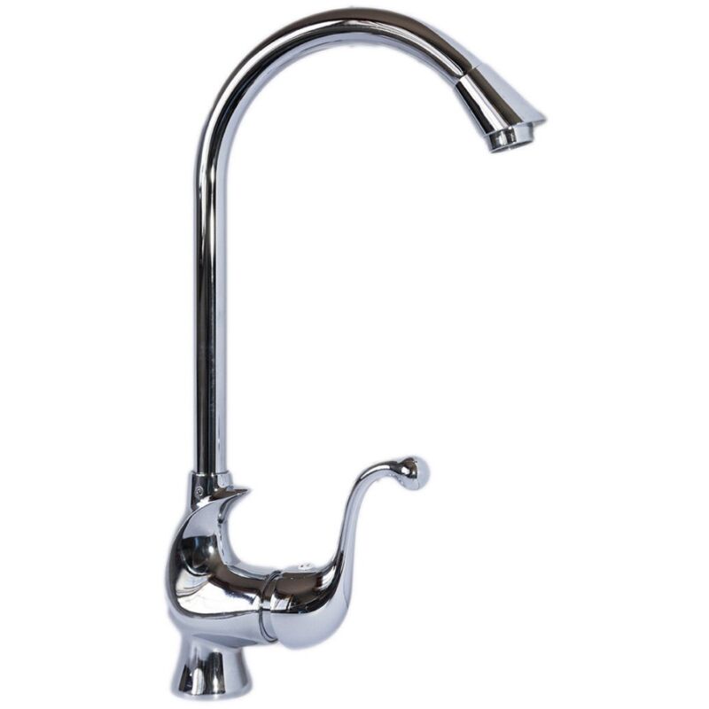 foto del prodotto cleafe miscelatore rubinetto monocomando x lavello cucina canna alta sagomato moderno 