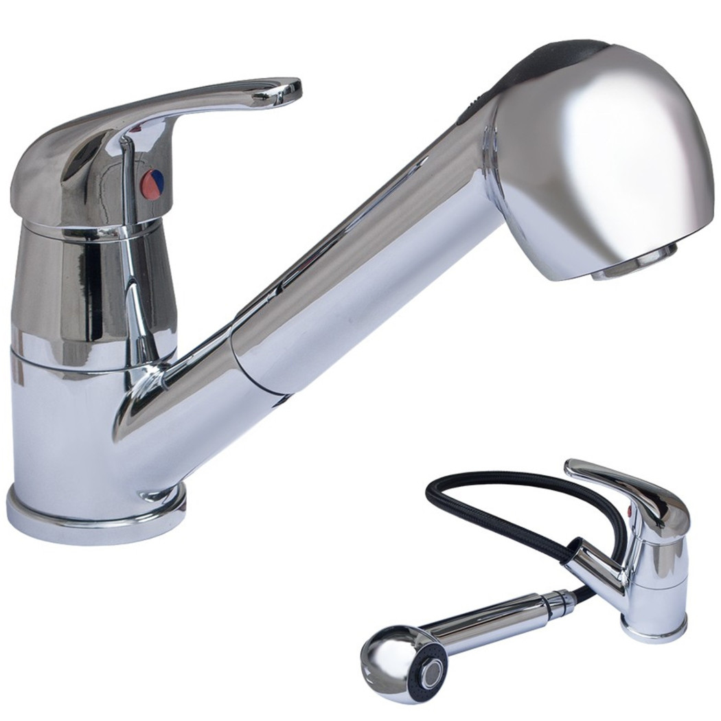 foto del prodotto cleafe miscelatore rubinetto per lavello cucina con doccetta estraibile flessibile 52336 