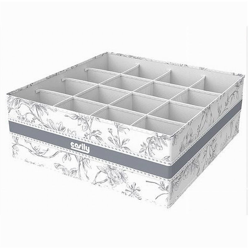 foto del prodotto cleafe organizer per armadio 16 scomparti scatola salvaspazio 32x32x12cm fantasia 87332 