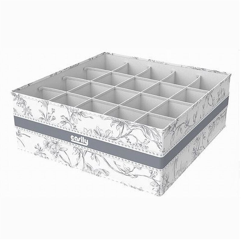 foto del prodotto cleafe organizer per armadio 20 scomparti scatola salvaspazio 32x32x12cm fantasia 87333 