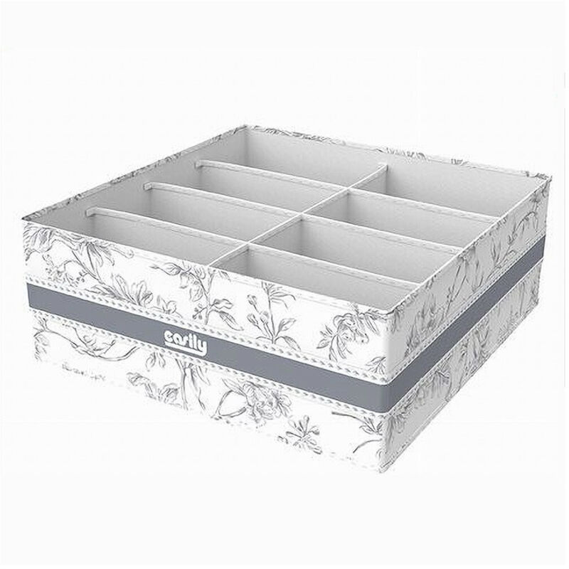 foto del prodotto cleafe organizer per armadio 8 scomparti scatola salvaspazio 32x32x12cm fantasia 87330 