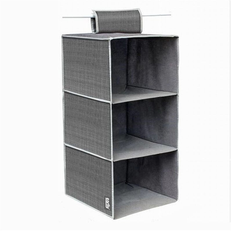 foto del prodotto cleafe - organizer per armadio in tessuto con 3 ripiani scomparti salvaspazio 69701 -