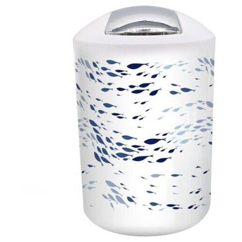 foto del prodotto cleafe - pattumiera cestino secchio rifiuti gettacarte accessorio bagno pesciolini 69885 -