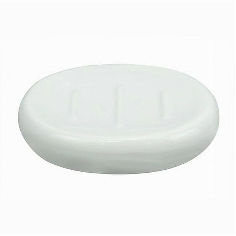 foto del prodotto cleafe piattino per sapone ceramica bianco portasaponetta moderno accessori bagno 79246 